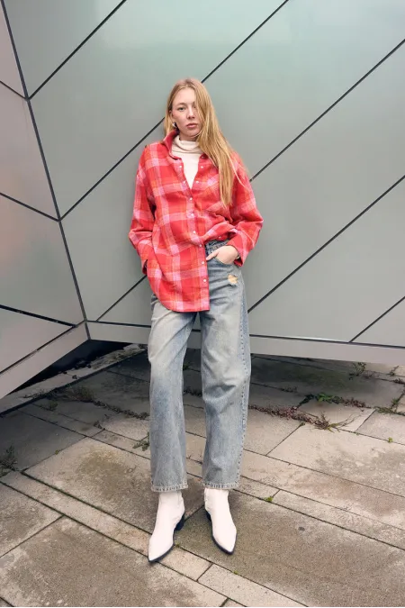 CHEMISE DE BÛCHERON À BOUTONS-PRESSION