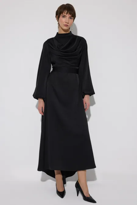 DEGAJE COLLARED BELTED DRESS