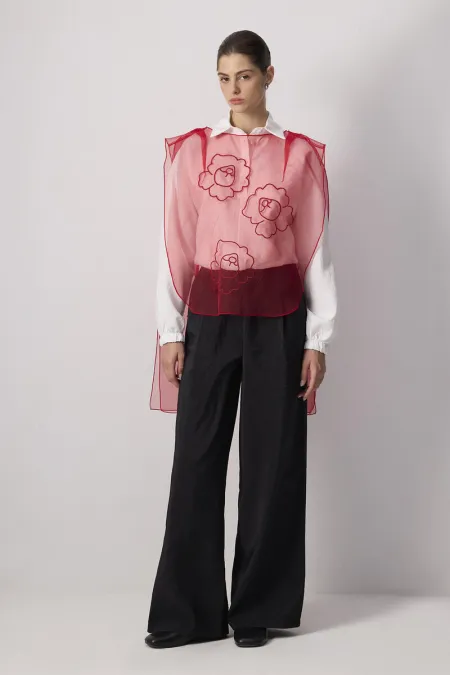 EMBROIDERED ORGANZA COLLAR EMBROIDERED ORGANZA COLLAR