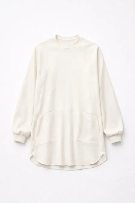CREPE TUNIC WITH POCKETS CREPE TUNIC WITH POCKETS