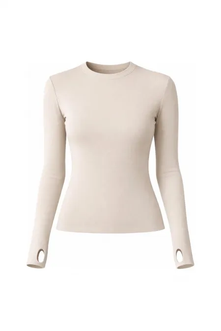 PARMAK GEÇMELİ UZUN KOLLU BODY