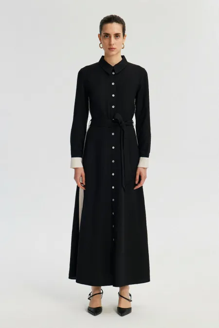 MOTHER OF PEARL BUTTON DETAIL SHIRT DRESS MOTHER OF PEARL BUTTON DETAIL SHIRT DRESS