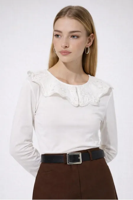 DANTEL YAKA ÇITÇITLI BODY