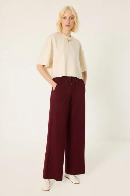 KNITTED PANTS WITH ELASTIC WAISTBAND KNITTED PANTS WITH ELASTIC WAISTBAND