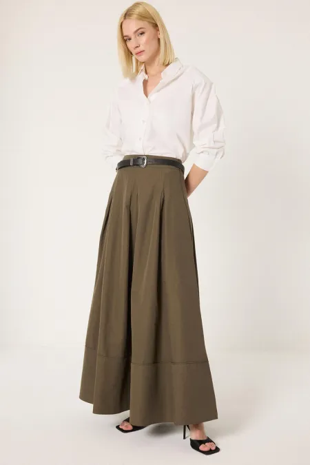 Jupe trapèze avec détails de poches