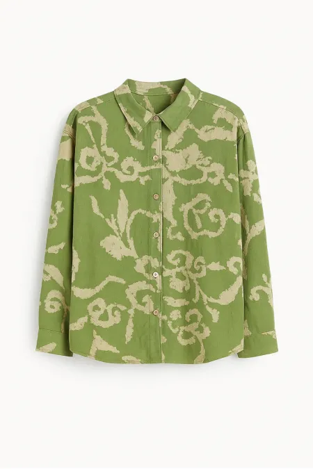 CHEMISE EN VISCOSE À MOTIFS CHEMISE EN VISCOSE À MOTIFS
