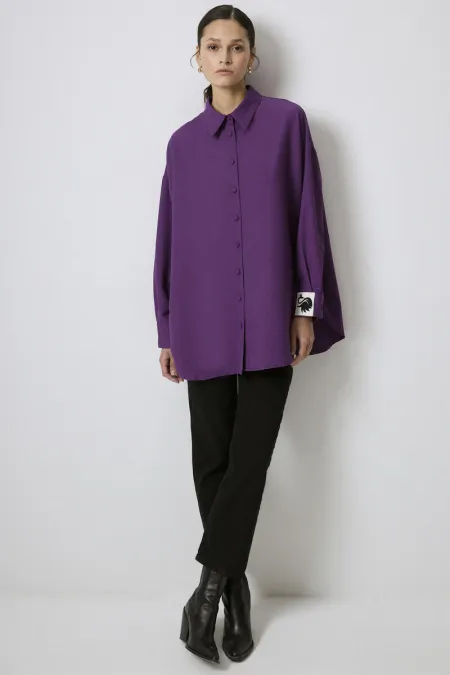 CHEMISE EN POPLIN SURDIMENSIONNÉE CHEMISE EN POPLIN SURDIMENSIONNÉE