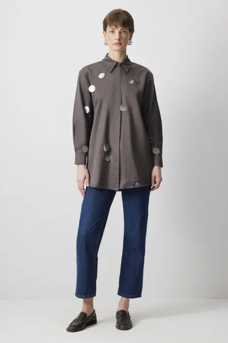 SEQUINED RELAX FIT SHIRT SEQUINED RELAX FIT SHIRT