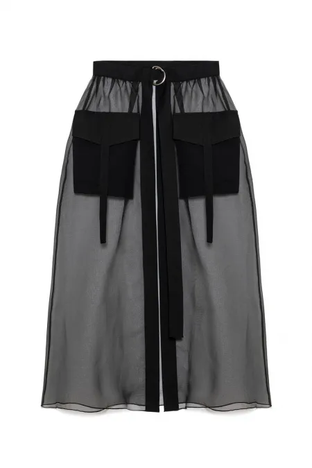 JUPE EN ORGANZA AVEC POCHES DÉTAILLÉES