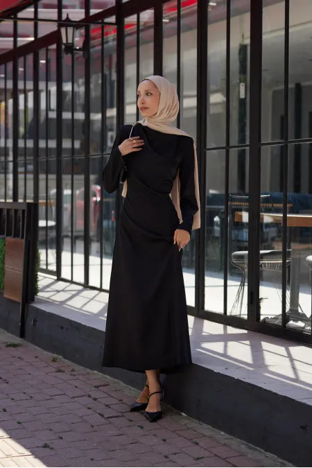 BELTED SATIN DRESS BELTED SATIN DRESS