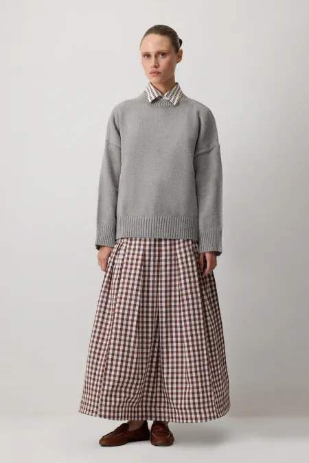 PİLELİ PÖTİKARE POPLİN ETEK