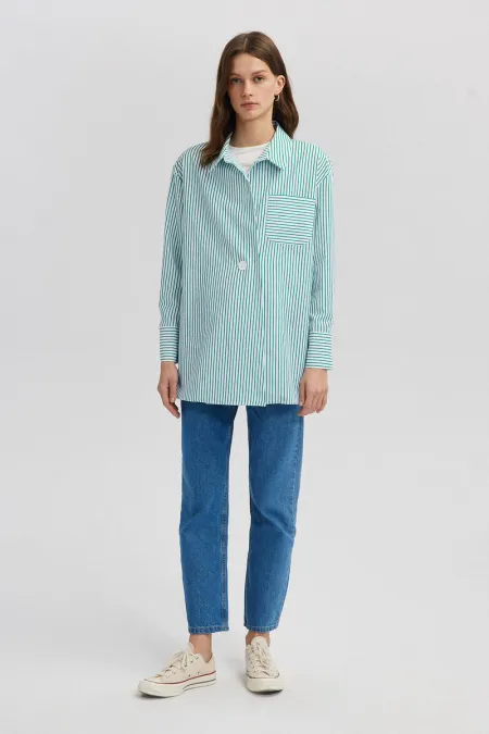 WIDE-CUFFS POPLIN SHIRT
