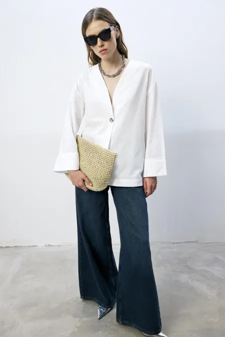 %100 PAMUK DÜĞMEli CEKET