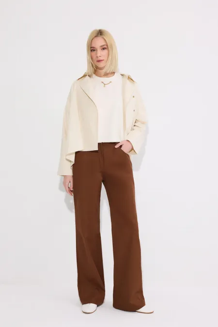 pantalon en gabardine