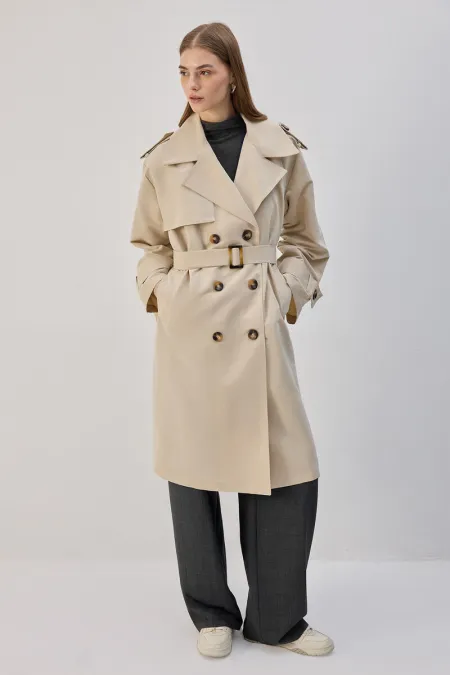 WINDPROOF DOUBLE-BREASTED TRENCH COAT WINDPROOF DOUBLE-BREASTED TRENCH COAT