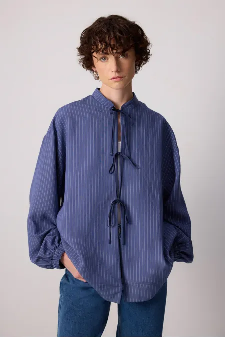 ÇİZGİLİ BOMBER CEKET