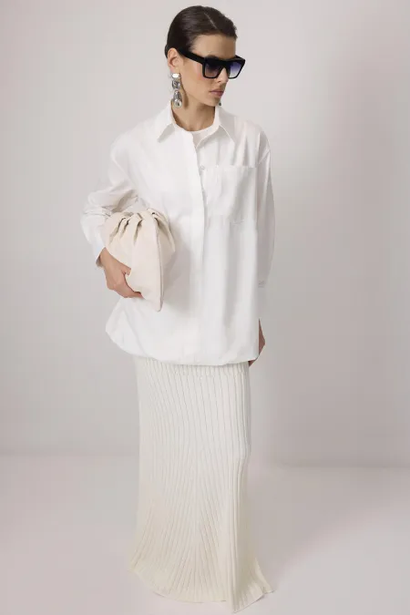 CHEMISE BALLON À POCHES