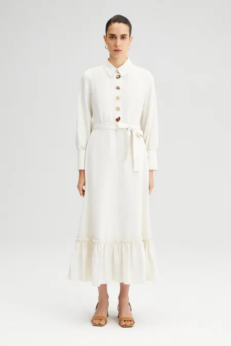 ROBE LONGUE À BOUTONS