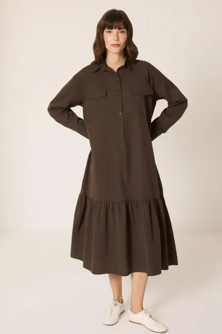 ROBE CHEMISE EN POPLIN