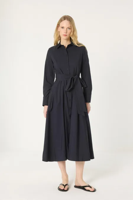 ROBE CHEMISE AVEC CEINTURE À LA TAILLE