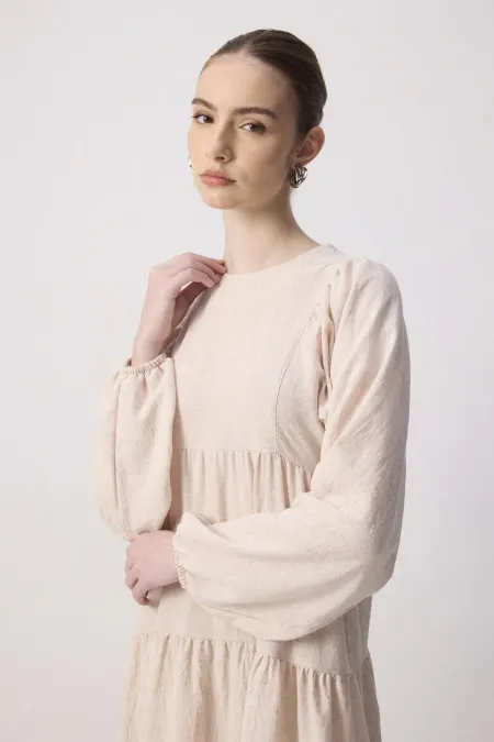 Robe froncée 100% lin