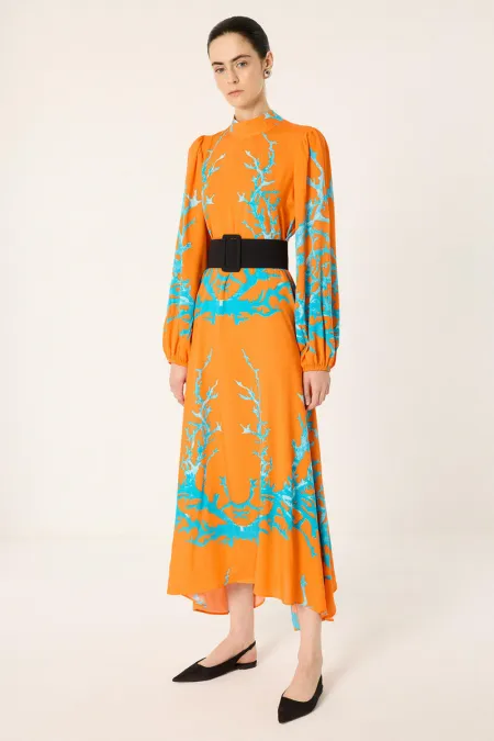PATTERNED VISCOSE DRESS PATTERNED VISCOSE DRESS