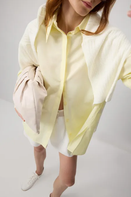 WIDE-CUFFS POPLIN SHIRT