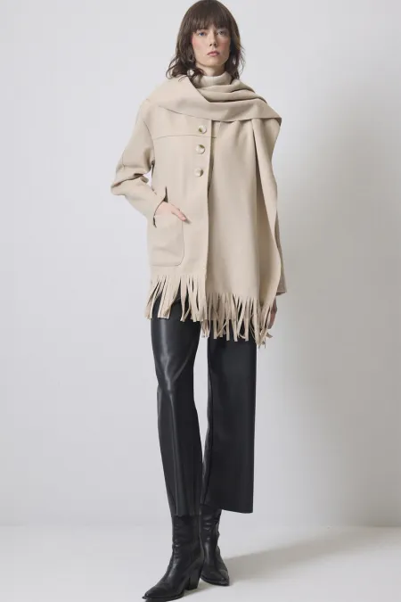 veste en cachemire à col châle