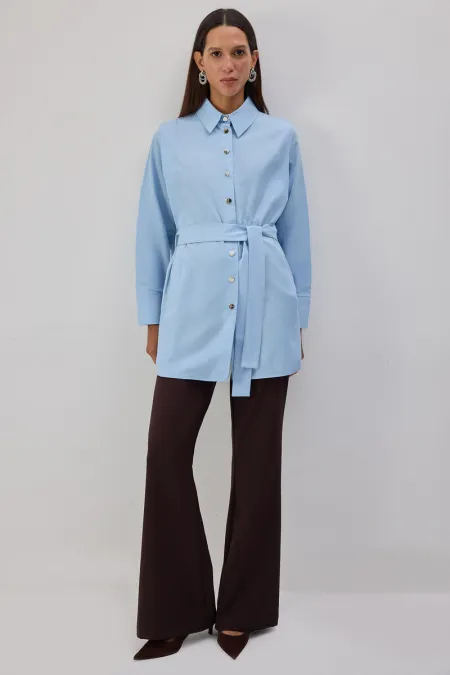 BELTED POPLIN SHIRT BELTED POPLIN SHIRT