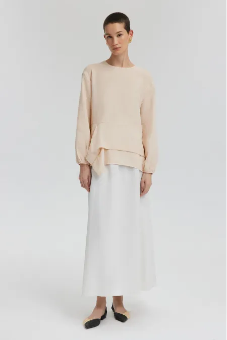 Muslin Tunic with Elastic Cuffs Muslin Tunic with Elastic Cuffs