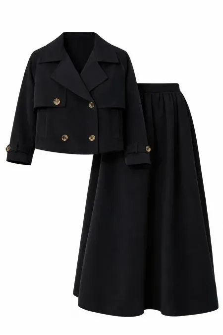 TRENCH COAT AND SKIRT SET TRENCH COAT AND SKIRT SET