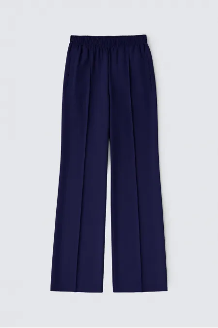 RIBBED PANTS WITH ELASTIC WAISTBAND