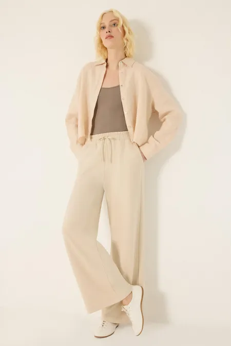 KNITTED PANTS WITH ELASTIC WAISTBAND KNITTED PANTS WITH ELASTIC WAISTBAND