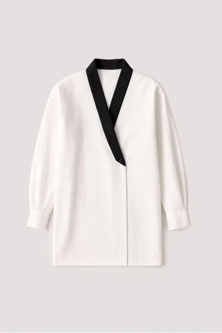CROSS-BREASTED BREAST KIMONO