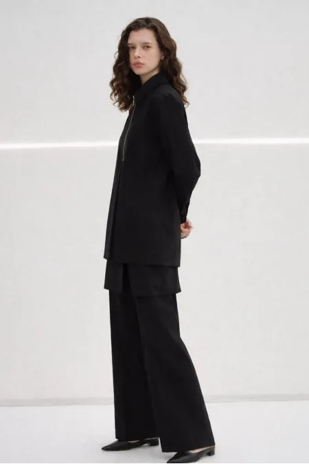 PADDED COLLAR SHIRT TUNIC