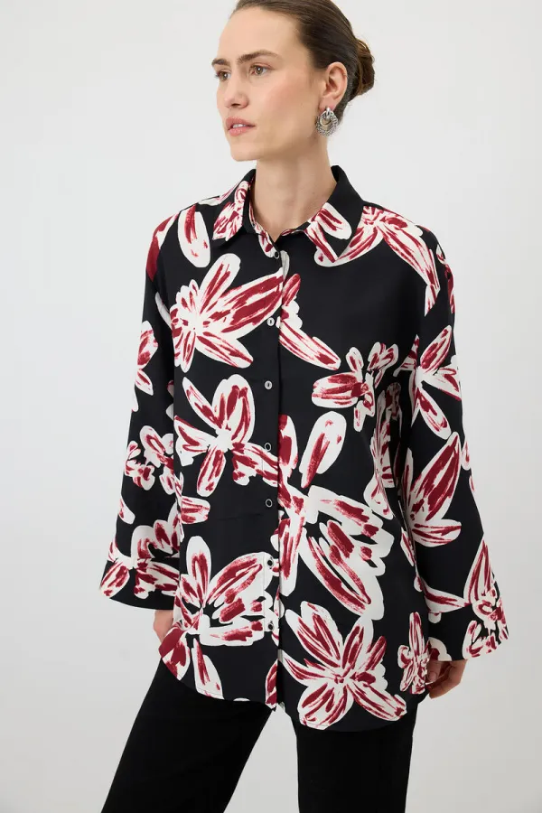 WIDE-CUFFS PATTERNED SHIRT WIDE-CUFFS PATTERNED SHIRT