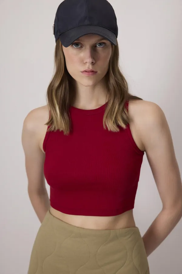 100% COTTON RIBBED BASIC KNIT UNDERSHIRT