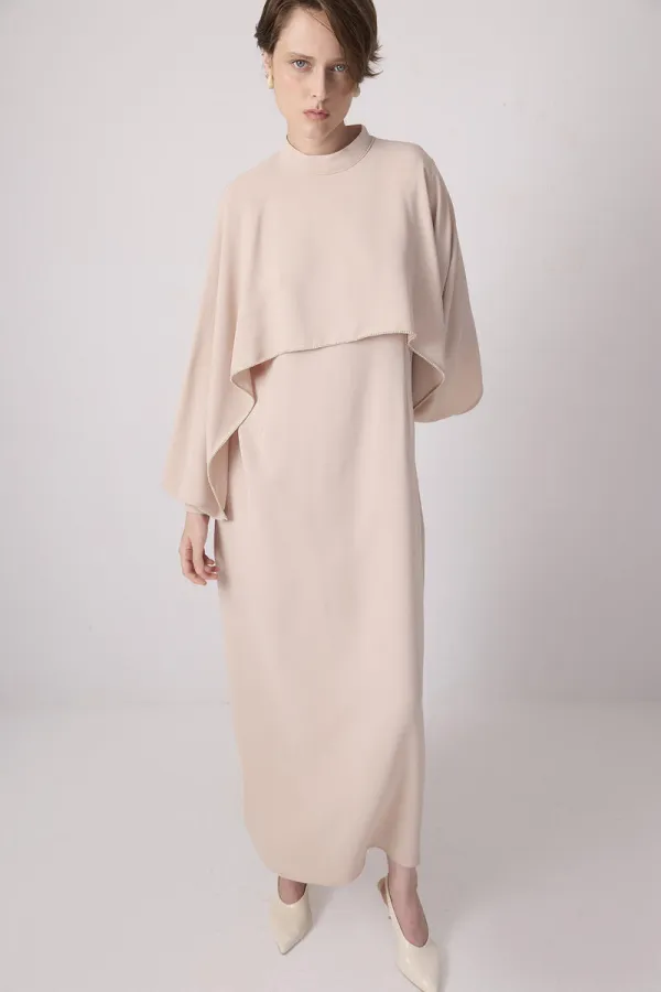 TAŞ İŞLEMELİ PELERİN ELBİSE