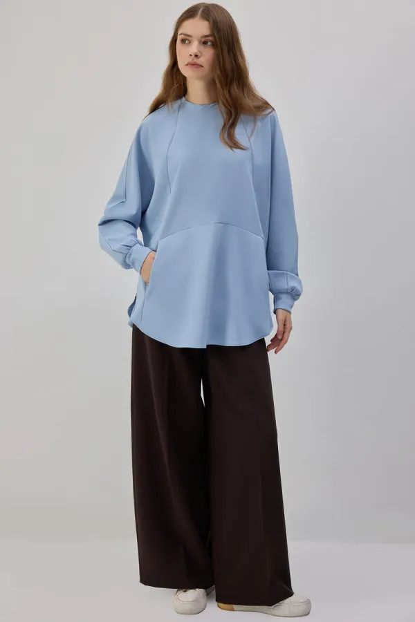 CREPE TUNIC WITH POCKETS CREPE TUNIC WITH POCKETS
