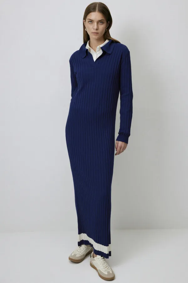 robe en maille à col polo