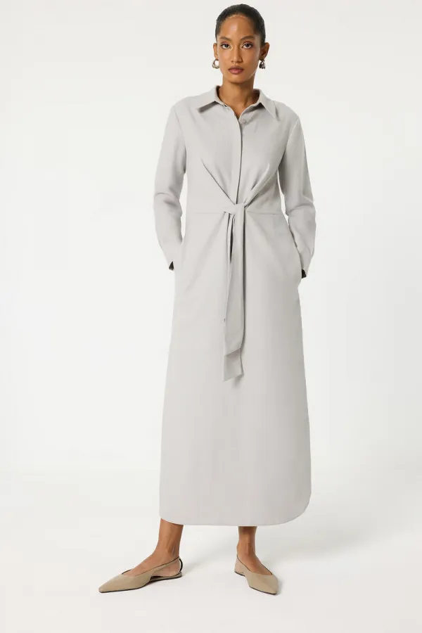 ROBE CHEMISE À COL CEINTURE