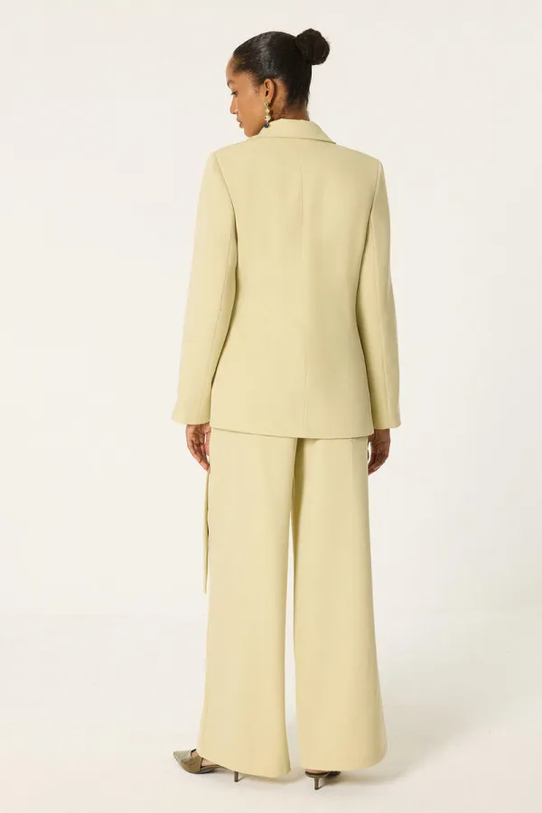 TIE-UP JACKET AND TROUSER SET