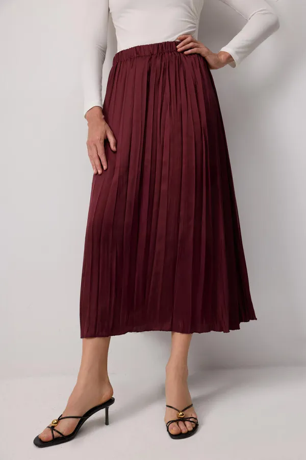 CRUSHED SATIN SKIRT CRUSHED SATIN SKIRT