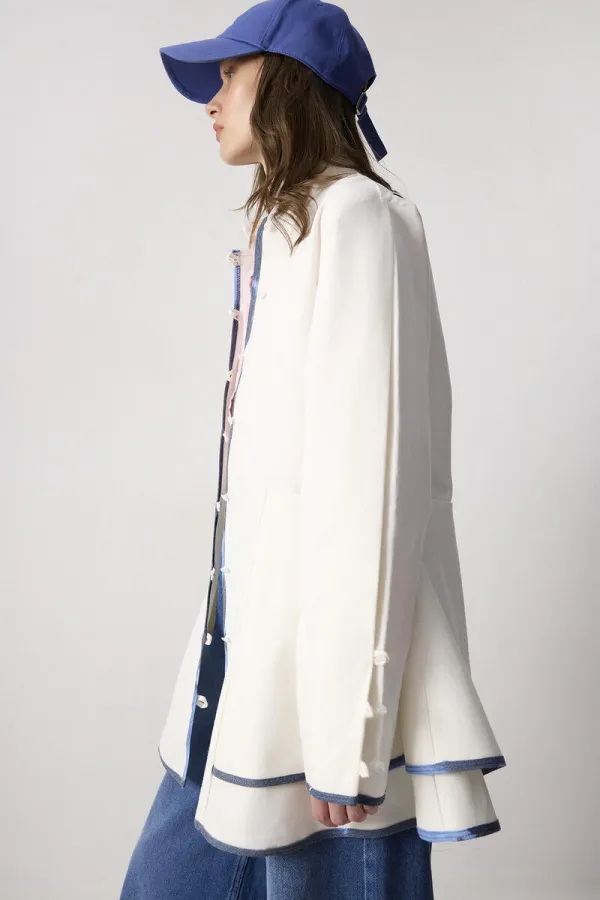 ETEK UCU VOLANLI GABARDİN CEKET