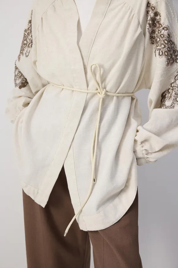 ROUND LEATHER ROPE BELT