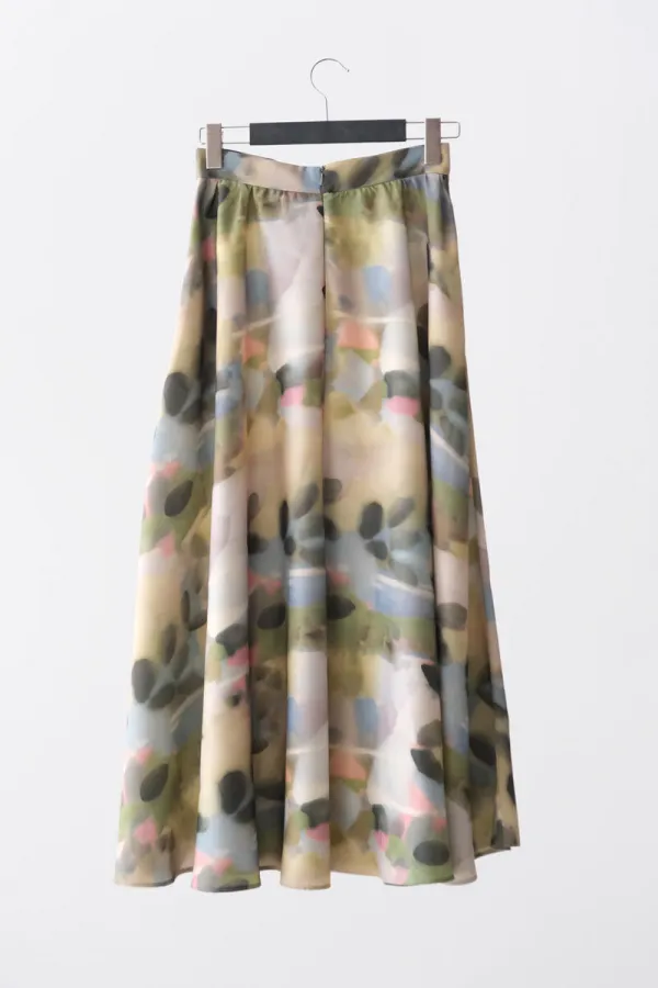 PATTERNED SATIN SKIRT PATTERNED SATIN SKIRT