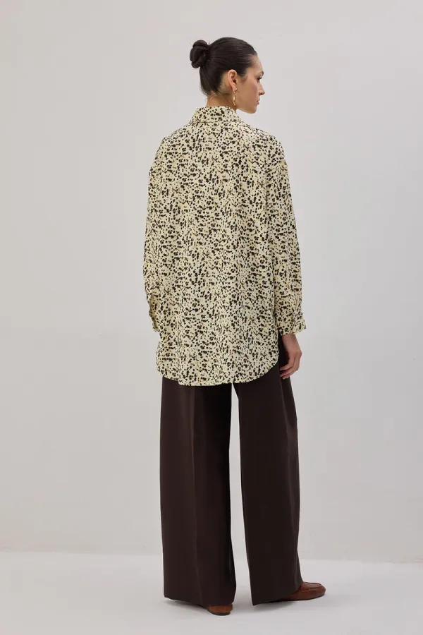 MİNİ LEOPAR DESENLİ GÖMLEK