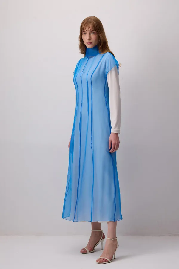 ROBE DEUX PIÈCES EN ORGANZA TRICOTÉE