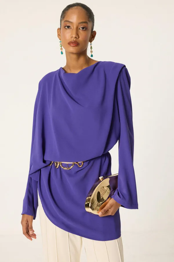 DRAPELİ KREP TUNİK