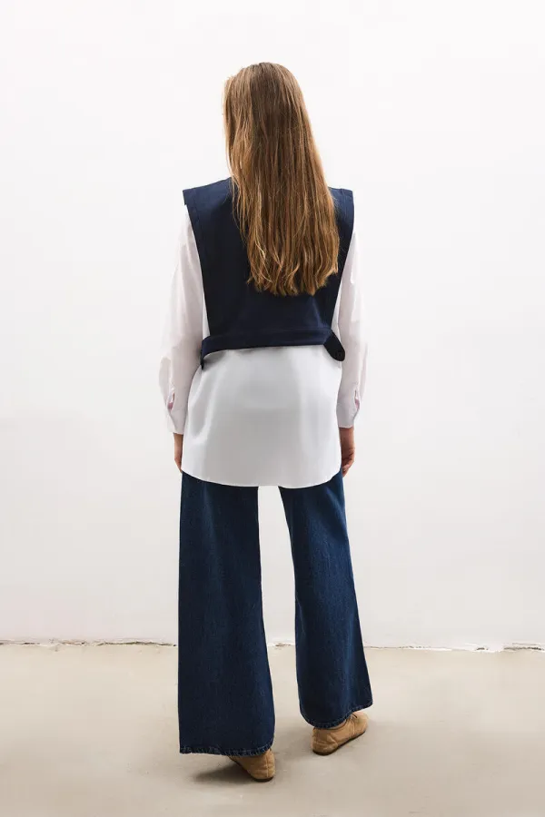 ÖRME SÜVETERLİ POPLİN GÖMLEK